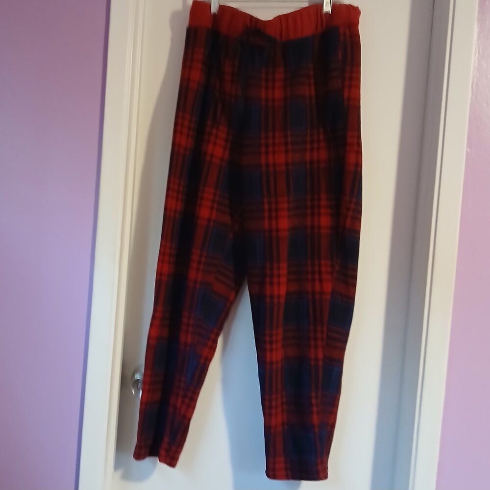 CUDDL Duds  Women's Stretch Fleece Plaid Lounge Pants SZ L GUC